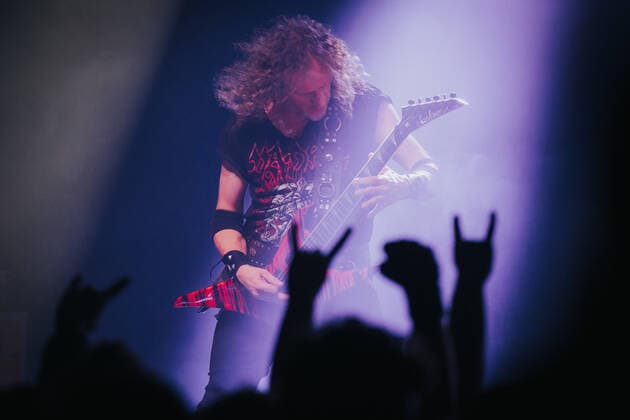February 17, 2022, Wroclaw, Wroclaw, Poland: In the A2 club in WrocAöaw, the legendary metal group Vader started a tour in Poland. The tour includes 10 concerts and is called The Awakening of the Tyrants in pic: Marek Pajak Wroclaw Poland - ZUMAz123 20220217_zip_z123_023 Copyright: xKrzysztofxZatyckix