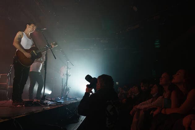 February 19, 2022, Madrid, Spain: Singer David Ruiz of the group La M.O.D.A performs during the concert at the Sala La Riviera in Madrid. Madrid Spain - ZUMAs197 20220219_zaa_s197_182 Copyright: xAtilanoxGarciax