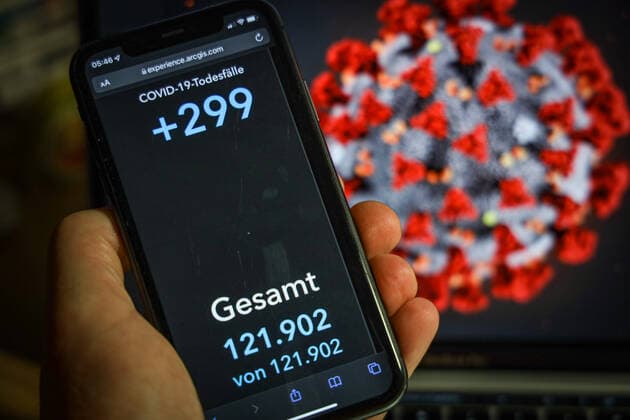 Coronavirus in Germany Covid 19 Dashboard of the Robert Koch Institute 23 02 2022 Robert Koch Institute 7 days Incidence 1278.9 7 days Number of cases 1 063 436 COVID 19 Cases 13 971 947 Addition by 209 052 compared to previous day COVID 19 Deaths 121 902 Addition by 299 compared to previous day