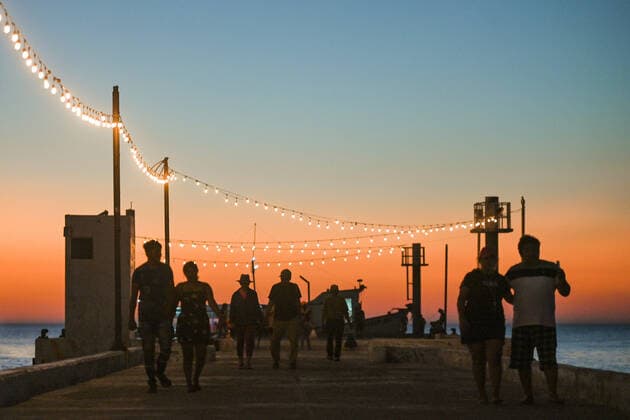 Daily Life In Celestun During The Covid-19 Pandemic Celestun Pier at sunset. On Monday, February 21, 2022, in Celestun, Yucatan, Mexico. Celestun Mexico  Copyright: xArturxWidakx originalFilename: widak-dailylif220221_npqTm.jpg