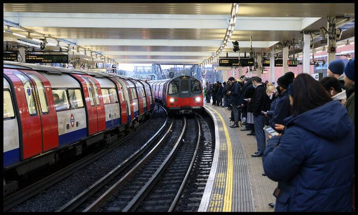 . 24 02 2022. London, United Kingdom. Covid Restrictions End. Transport for London end compulsory face covering rules as condition of travel.  xMartynxWheatleyx xi-Imagesx IIM-23124-0004