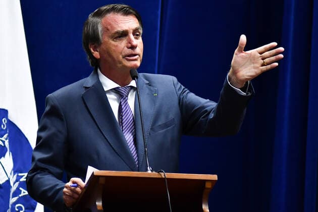 BRASÍLIA, DF - 25.02.2022: BOLSONARO MODELO REGULATÓRIO INMETRO - Photo of President Jair Bolsonaro (PL) during the launch ceremony of the Inmetro Regulatory Model, this Friday (25) in Brasília DF. x2174624x  AntonioxMolina