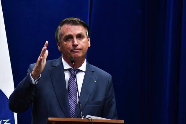 BRASÍLIA, DF - 25.02.2022: BOLSONARO MODELO REGULATÓRIO INMETRO - Photo of President Jair Bolsonaro (PL) during the launch ceremony of the Inmetro Regulatory Model, this Friday (25) in Brasília DF. x2174633x  AntonioxMolina