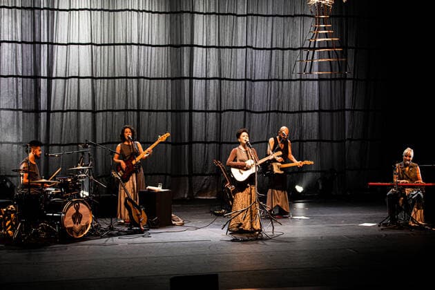 SÃO PAULO, SP - 26.02.2022: SHOW FERNANDA TAKAI - Singer Fernanda Takai presents the show of the album Will You Believe, released in 2020, Latin Grammy finalist for Best Contemporary Pop Music Album. Accompanied by her band, the artist who is also part of the band Pato Fu, also celebrates 15 years of her solo career. The show took place at Sesc Vila Mariana, on the night of this Saturday, February 26th. x2175212x  VanxCampos