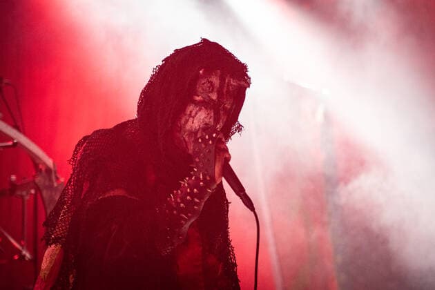 Mayhem live in Oslo, Norway Oslo, Norway. 27th, February 2022. The Norwegian black metal band Mayhem performs a live concert at Rockefeller in Oslo. Here vocalist Attila Csihar is seen live on stage. Oslo Norway  Copyright: xGonzalesxPhoto Jan-ErikxEriksenx