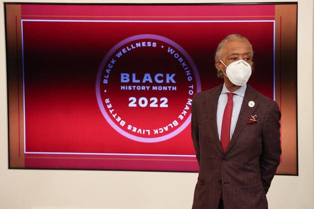 The Reverend Al Sharpton attends a celebration of Black History Month at the White House on Monday, February 28, 2022 in Washington DC.  JEM20220228024 JEMALxCOUNTESS