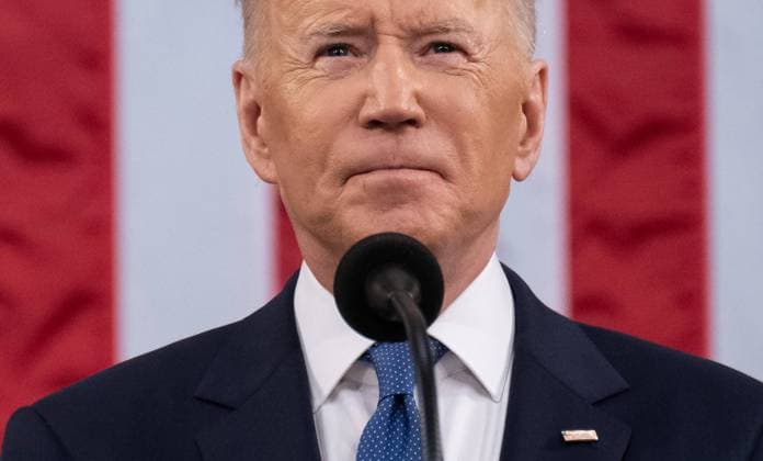 March 1, 2022, Washington, District of Columbia, USA: US President Joe Biden speaks during his State of the Union address to a Joint Session of Congress at the US Capitol in Washington, DC, March 1, 2022 Washington USA - ZUMAs152 20220301_zaa_s152_517 Copyright: xSaulxLoebx-xPoolxviaxCNPx
