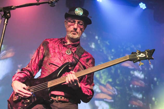 March 2, 2022, Southampton, United Kingdom: Dave Sturt, English record producer and current bassist with Franco-British 1970s Progressive rock band Gong performing live on stage at The 1865. Southampton United Kingdom - ZUMAs197 20220302_zaa_s197_391 Copyright: xDawnxFletcher-Parkx