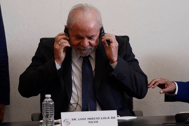 Former President Luiz Inacio Lula da Silva Working Visit To Mexico MEXICO CITY, MEXICO MARCH 3, 2022: Former President of Brazil Luiz Inacio Lula da Silva, listens during a meet with Senator Ricardo Monreal to address current issues at the Mexican Senate, as part of his working visit to Mexico. On March 3, 2022 in Mexico City, Mexico. (Photo by Carlos Tischler Eyepix Group) Copyright: xCarlosxTischlerx xEyepixxGroupx EYEPIX_CT_03032022_57286