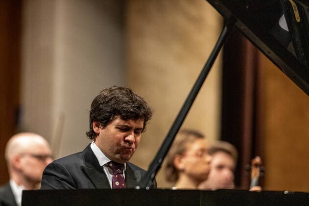 Concert of Ukrainian pianist Vadym Kholodenko (photo) and Janacek Philharmonic Ostrava, with Polish-Russian conductor Andrey Boreyk, to be symbolically devoted to Ukraine took place in Ostrava culture house, Ostrava, Czech Republic, on Thursday, March 3, 2022. (CTKxPhoto VladimirxPrycek) CTKPhotoP2022030310744  PRY 0008