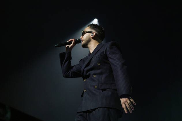 March 3, 2022, Madrid, Spain: Anton Alvarez Alfaro, better known by his stage name C. Tangana performs at the Wizink Center. .This concert is part of the tour El Madrileno, Sin cantar ni afinar Tour and in it, C Tangana presents his work El Madrileno , the best-selling album in Spain in 2021. Madrid Spain - ZUMAs197 20220303_zaa_s197_435 Copyright: xAtilanoxGarciax