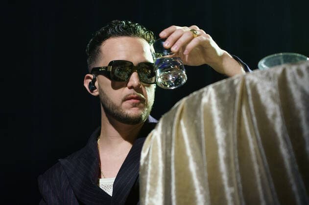 March 3, 2022, Madrid, Spain: Anton Alvarez Alfaro, better known by his stage name C. Tangana performs at the Wizink Center. .This concert is part of the tour El Madrileno, Sin cantar ni afinar Tour and in it, C Tangana presents his work El Madrileno , the best-selling album in Spain in 2021. Madrid Spain - ZUMAs197 20220303_zaa_s197_448 Copyright: xAtilanoxGarciax