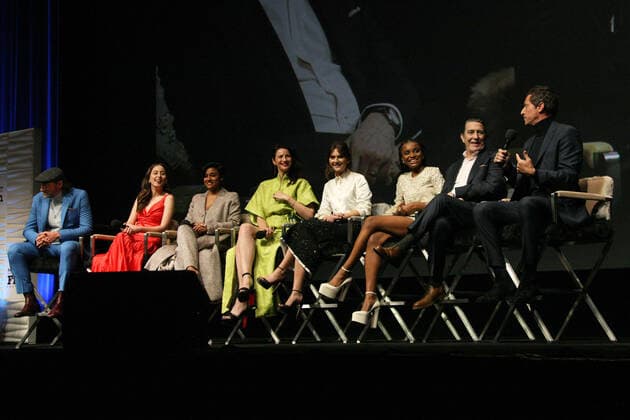 March 5, 2022, Santa Barbara, CA, USA: Troy Kotsur, Alana Haim, Ariana DeBose, Caitriona Balfe, Emily Jones, Saniyya Sydney, Ciaran Hinds, Simon Rex onstage at the Virtuosos Award presentation during the 37th Annual Santa Barbara International Film Festival at Arlington Theatre on March 5, 2022 in Santa Barbara, California. Santa Barbara USA - ZUMAs181 20220305_zea_s181_107 Copyright: xImagespacex