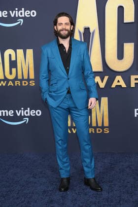 Country singer-songwriter Thomas Rhett arrives for the 2022 Academy of Country Music Awards at Allegiant Stadium in Las Vegas, Nevada on Monday, March 7, 2022.  LAV20220307062 JAMESxATOA