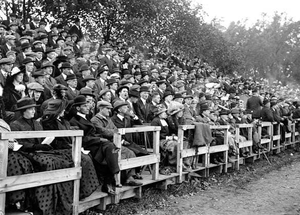 Historical College Football games: Spectators watching Georgetown University vs. Carlisle ca. 1912 1062_05_l_-7584-