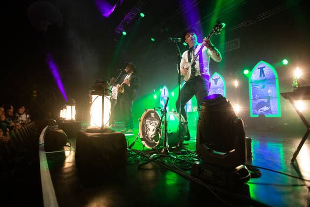 The Dead South Oslo, Norway. 07th, March 2022. The Canadian folk and bluegrass band The Dead South performs a live concert at Sentrum Scene in Oslo. Here musician Colton Crawford (R) is seen live on stage. Oslo Norway  Copyright: xGonzalesxPhoto Per-OttoxOppix