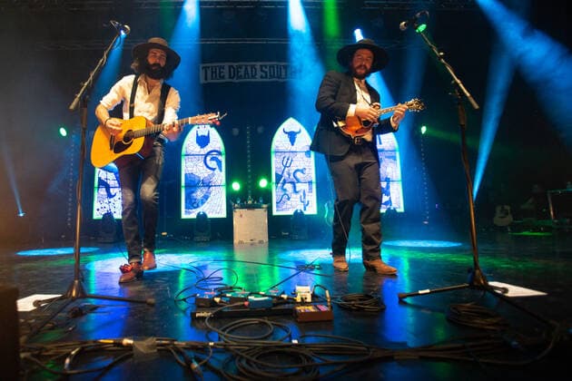 The Dead South Oslo, Norway. 07th, March 2022. The Canadian folk and bluegrass band The Dead South performs a live concert at Sentrum Scene in Oslo. Here singer and musician Nate Hilts (R) is seen live on stage with Scott Pringle (L). Oslo Norway  Copyright: xGonzalesxPhoto Per-OttoxOppix