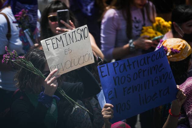 International Women s Day March In San Cristobal De Las Casas Hundreds of women marched through San Cristobal de las Casas center on International Women s Day, demanding an end to feminicide and other gender-based violence in Chiapas and Mexico. On Tuesday, March 8, 2022, in San Cristobal de las Casas, Chiapas, Mexico. San Cristobal de las Casas Mexico  Copyright: xArturxWidakx originalFilename: widak-internat220308_npb5H.jpg