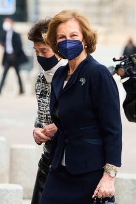 09-03-2022 Madrid Queen Sofia arriving for a meeting with the board of trustees of the Reina Sofia highschool of music in Madrid. No Spain Â  Copyright: xPPEx