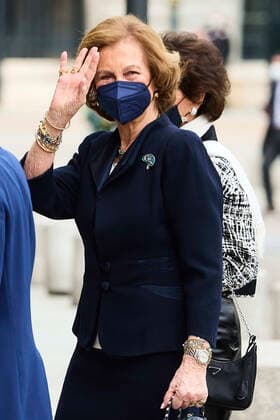 09-03-2022 Madrid Queen Sofia arriving for a meeting with the board of trustees of the Reina Sofia highschool of music in Madrid. No Spain Â  Copyright: xPPEx
