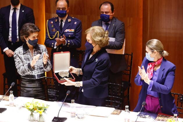 09-03-2022 Madrid Queen Sofia attend a meeting with the board of trustees of the Reina Sofia highschool of music in Madrid. Â  Copyright: xPPEx
