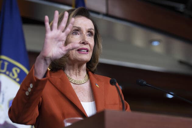 Speaker of the House Nancy Pelosi, D-CA, speaks during her weekly press conference at the US Capitol in Washington, DC on Wednesday, March 9, 2022.  WAP20220309775 BONNIExCASH