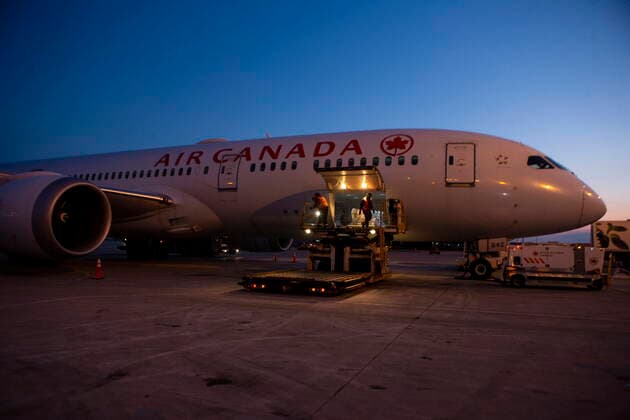 March 9, 2022, TORONTO, ON, CAN: Humanitarian aid, including medical supplies, destined for Ukraine, are loaded on a Warsaw bound plane at Toronto™s Pearson Airport on Wednesday, March 9 , 2022. The supplies from GlobalMedic include medical supplies, trauma dressings and wound care supplies destined for a hospital in Lviv, Ukraine. Also includes aid from Airlink and Project C.U.R.E. including hospital beds, vinyl mattresses and other humanitarian supplies. TORONTO CAN - ZUMAc35_ 20220309_zaf_c35_079 Copyright: xChrisxYoungx