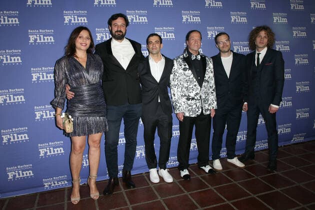 March 9, 2022, Santa Barbara, CA, USA: Ornella Samarco, Vincent Samarco, Marcus Mizelle, Brad Mizelle, Bryan Monrat Simpson, and Evan Hand attend the Cinema Vanguard Award ceremony honoring Benedict Cumberbatch during the 2022 Santa Barbara International Film Festival at The Arlington Theatre on March 09, 2022 in Santa Barbara, California. Santa Barbara USA - ZUMAs181 20220309_zea_s181_025 Copyright: xImagespacex