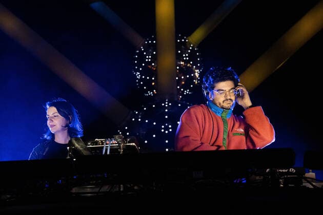 Artists perform at the benefit festival UnitedForUkraine organized by the Brussels nightclubs, events sector and festivals, in Brussels, Thursday 10 March 2022.  JULIETTExBRUYNSEELS 20188651