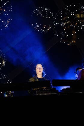 Artists perform at the benefit festival UnitedForUkraine organized by the Brussels nightclubs, events sector and festivals, in Brussels, Thursday 10 March 2022.  JULIETTExBRUYNSEELS 20188731