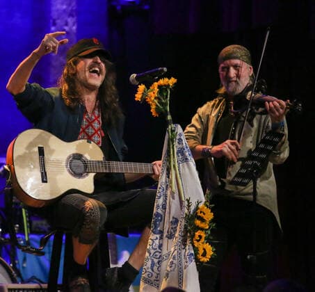 March 10, 2022, New York, New York, USA: Gogol Bordello in collaboration with City Winery NYC held a concert to benefit Ukraine. Called Ã¢â‚¬oeA Benefit for UkraineÃ¢â‚¬Â the proceeds of the event were given to Come Back Alive based out of Ukraine since 2014 and Ã¢â‚¬oeCare USAÃ¢â‚¬Â who matched donations. At the time the event launched, $130,000 had been raised. Other line-up performers were Patti Smith and Suzanne Vega amongst the list. New York USA - ZUMAo116 20220310_znp_o116_008 Copyright: xBiancaxOterox