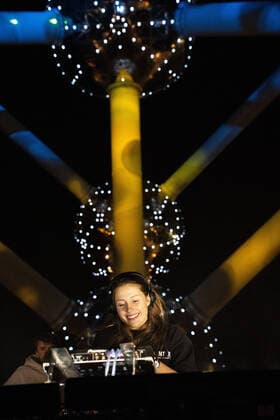 Belgian dj Charlotte De Witte pictured during the benefit festival UnitedForUkraine organized by the Brussels nightclubs, events sector and festivals, in Brussels, Thursday 10 March 2022.  JULIETTExBRUYNSEELS 20428608