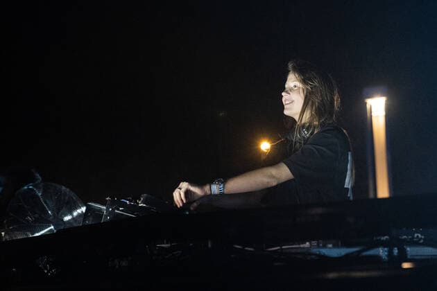 Belgian dj Charlotte De Witte pictured during the benefit festival UnitedForUkraine organized by the Brussels nightclubs, events sector and festivals, in Brussels, Thursday 10 March 2022.  JULIETTExBRUYNSEELS 20428652