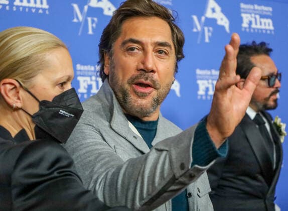 March 11, 2022, Santa Barbara, California, USA: Being the RicardosÃ¢â‚¬Â star Javier Bardem charms on the Red Carpet at the historic Arlington Theater on March 10, 2022 during the 37th Santa Barbara International Film Festival (SBIFF). where he is receiving the Maltin MasterÃ¢â‚¬â ¢s Award. Santa Barbara USA - ZUMAk144 20220311_znp_k144_051 Copyright: xAmyxKatzx