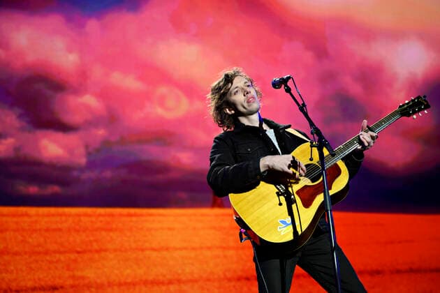 Carl Emil Petersen during Together for Ukraine concert at Raadhuspladsen Saturday 12 March 2022 TV 2 and DR have joined forces for a support concert for the victims in Ukraine where the victims of the war, Copenhagen Denmark  Copyright: PhilipxDavali PhilipxDavalix COP10246 spdk20220312-235738-L