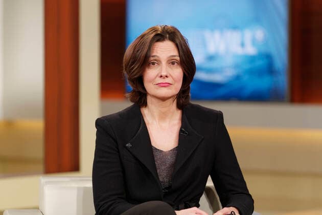 Katja Petrovskaya on Anne Will 2022 03 13, Germany, Berlin Katja Petrovskaya, German Ukrainian writer, literary scholar and journalist, guest on Anne Will on German televisions First ARD political talk show Attack on Ukraine how can Putins war be ended