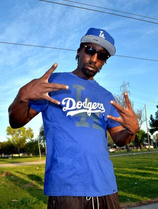 LOS ANGELES, CA - MARCH 13: Mr. Tan on location at Glasses Malone and LA Giantz music video Menaces II Society shoot at Hollydale Regional Park on March 13, 2022 in South Gate, California. Copyright: xKoixSojer Snap NxUxPhotos MediaPunchx