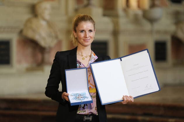 Award of the Bavarian Order of Merit by the Bavarian Minister President Dr Markus Söder Jessica von Bredow Werndl, Munich Bavaria Germany Antiquarium of the Residence