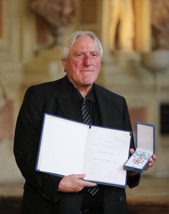 Award of the Bavarian Order of Merit by the Bavarian Minister President Dr Markus Söder Ernst Fuchs, Munich Bavaria Germany Antiquarium of the Residence