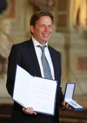 Award of the Bavarian Order of Merit by the Bavarian Minister President Dr Markus Söder Prof Dr Michael Hoelscher, Munich Bavaria Germany Antiquarium of the Residenz