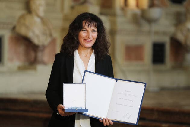 Award of the Bavarian Order of Merit by the Bavarian Minister President Dr Markus Söder Walburga Krefting, Munich Bavaria Germany Antiquarium of the Residenz