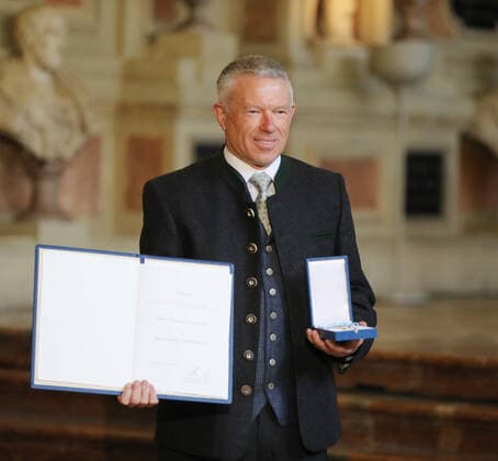 Award of the Bavarian Order of Merit by the Bavarian Minister President Dr Markus Söder Thomas Lobensteiner, Munich Bavaria Germany Antiquarium of the Residenz