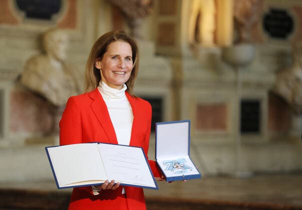 Award of the Bavarian Order of Merit by the Bavarian Minister President Dr Markus Söder Katrin Müller Hohenstein, Munich Bavaria Germany Antiquarium of the Residenz