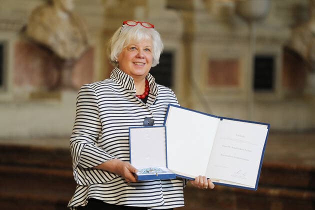 Award of the Bavarian Order of Merit by the Bavarian Minister President Dr Markus Söder Dr Annekatrin Preidel, Munich Bavaria Germany Antiquarium of the Residenz