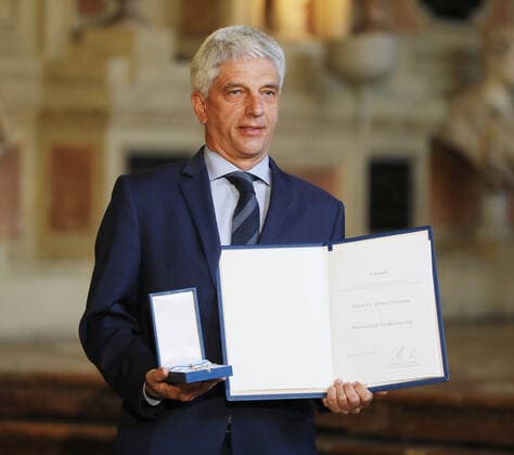 Award of the Bavarian Order of Merit by the Bavarian Minister President Dr Markus Söder Dr Armin Zitzmann, Munich Bavaria Germany Antiquarium of the Residenz