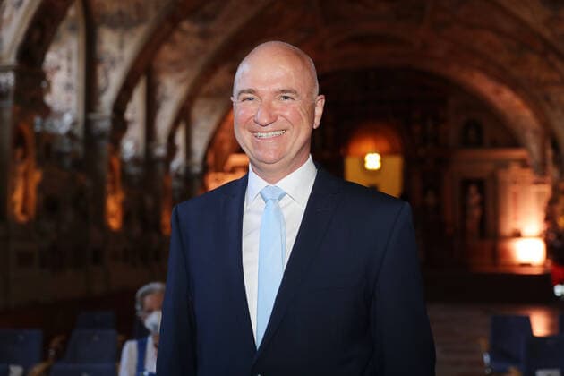 Award of the Bavarian Order of Merit by the Bavarian Minister President Dr Markus Söder Wolfgang Krebs, Munich Bavaria Germany Antiquarium of the Residence