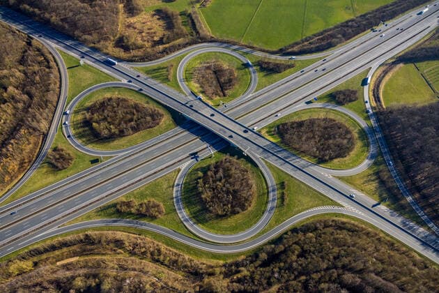 Luftbild, Autobahnkreuz Münster-Nord, Autobahn A1 und Bundesstraße B54, Münster, Münsterland, Nordrhein-Westfalen, Deutschland !ACHTUNGxMINDESTHONORARx60xEURO! *** Aerial view, freeway junction Münster Nord, freeway A1 and federal road B54, Münster, Münsterland, North Rhine-Westphalia, Germany ATTENTIONxMINIMUMHONORARx60xEURO