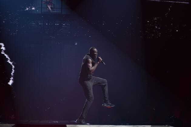 Grime superstar Stormzy performing at the First Direct Arena in Leeds, United Kingdom on his rescheduled Heavy Is The Head UK Arena Tour. Featuring: Stormzy Where: Leeds, United Kingdom When: 16 Mar 2022 Credit: Graham Finney Cover Images Copyright: xGrahamxFinneyx xCoverxImagesx 51295283 EDITORIAL USE ONLY. NOT FOR USE BY NEWSPAPERS BASED IN THE UK.