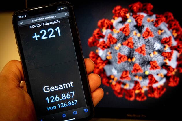 Coronavirus in Germany Covid 19 Robert Koch Institute Dashboard 19 03 2022 Robert Koch Institute 7 days Incidence 1735.0 7 days Number of cases 1 442 720 COVID 19 Cases 18 548 225 Addition of 260 239 compared to previous day COVID 19 Deaths 126 867 Addition of 221 compared to previous day