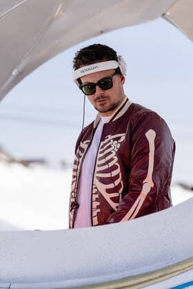 Illustration shows people enjoying the Crystal Garden stage at 2000 meters at the second edition of the Tomorrowland Winter 2022 music festival, Saturday 19 March 2022, in Alpe D Huez, France.  OLIVIERxVIN 23214984